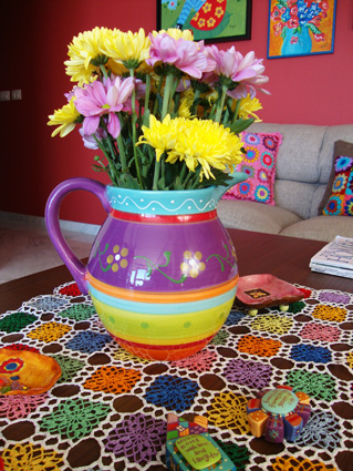 A new pitcher and an old doily…