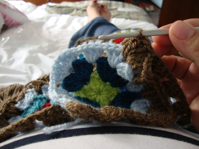 The baby granny blanket…slow progress…