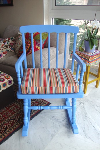 The rocking chair: before and after :)